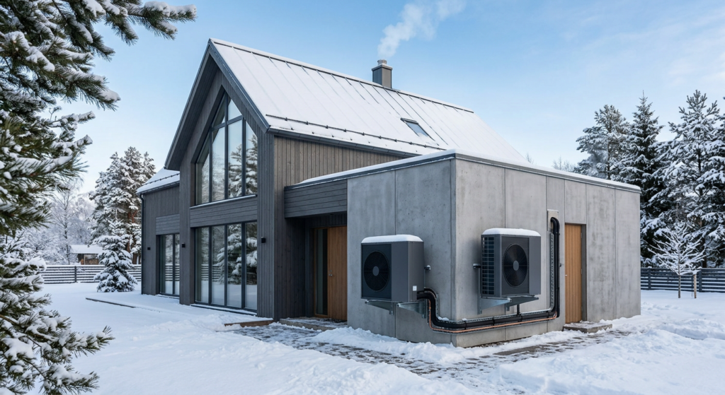 Talvine maja soojuspumbaga