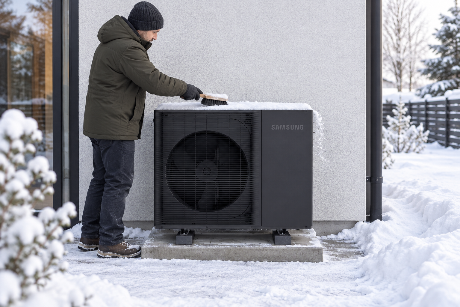 Lume eemaldamine soojuspumba välisseadmelt